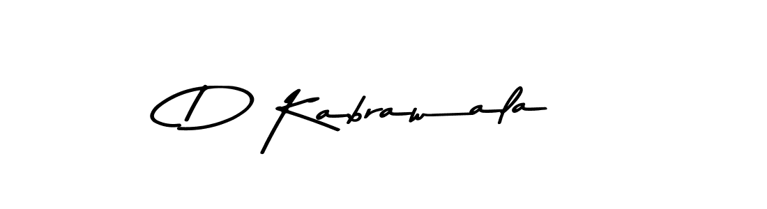Create a beautiful signature design for name D Kabrawala. With this signature (Asem Kandis PERSONAL USE) fonts, you can make a handwritten signature for free. D Kabrawala signature style 9 images and pictures png