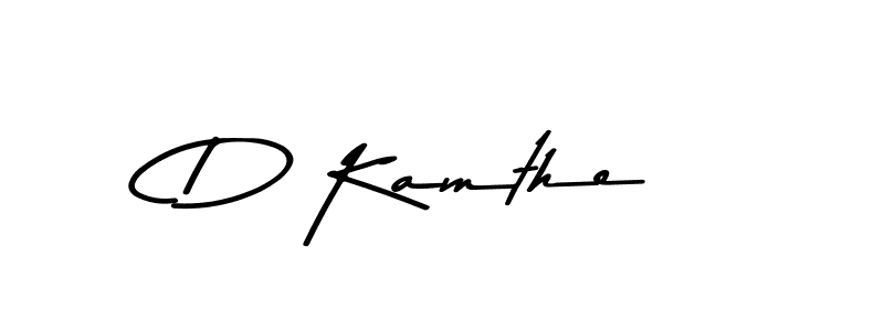 Make a beautiful signature design for name D Kamthe. With this signature (Asem Kandis PERSONAL USE) style, you can create a handwritten signature for free. D Kamthe signature style 9 images and pictures png