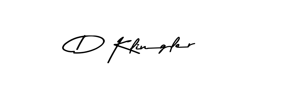Create a beautiful signature design for name D Klingler. With this signature (Asem Kandis PERSONAL USE) fonts, you can make a handwritten signature for free. D Klingler signature style 9 images and pictures png