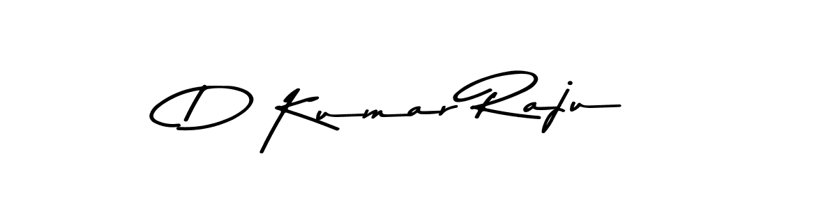 Create a beautiful signature design for name D Kumar Raju. With this signature (Asem Kandis PERSONAL USE) fonts, you can make a handwritten signature for free. D Kumar Raju signature style 9 images and pictures png
