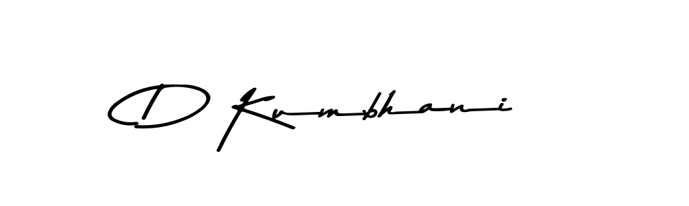 How to make D Kumbhani signature? Asem Kandis PERSONAL USE is a professional autograph style. Create handwritten signature for D Kumbhani name. D Kumbhani signature style 9 images and pictures png
