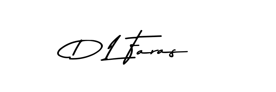 Make a beautiful signature design for name D L Faras. With this signature (Asem Kandis PERSONAL USE) style, you can create a handwritten signature for free. D L Faras signature style 9 images and pictures png