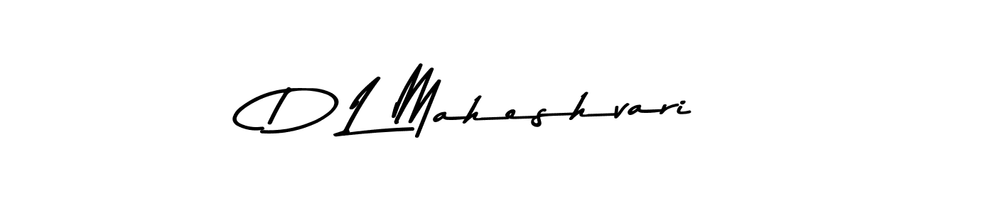 Design your own signature with our free online signature maker. With this signature software, you can create a handwritten (Asem Kandis PERSONAL USE) signature for name D L Maheshvari. D L Maheshvari signature style 9 images and pictures png
