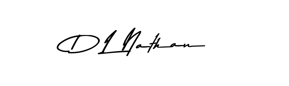 Design your own signature with our free online signature maker. With this signature software, you can create a handwritten (Asem Kandis PERSONAL USE) signature for name D L Nathan. D L Nathan signature style 9 images and pictures png