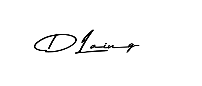 Create a beautiful signature design for name D Laing. With this signature (Asem Kandis PERSONAL USE) fonts, you can make a handwritten signature for free. D Laing signature style 9 images and pictures png