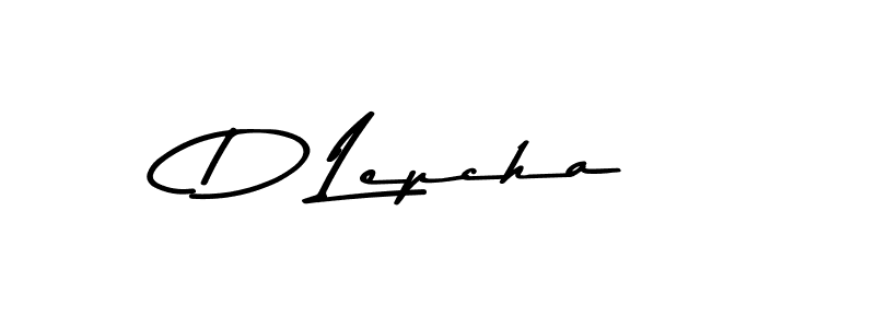 Create a beautiful signature design for name D Lepcha. With this signature (Asem Kandis PERSONAL USE) fonts, you can make a handwritten signature for free. D Lepcha signature style 9 images and pictures png