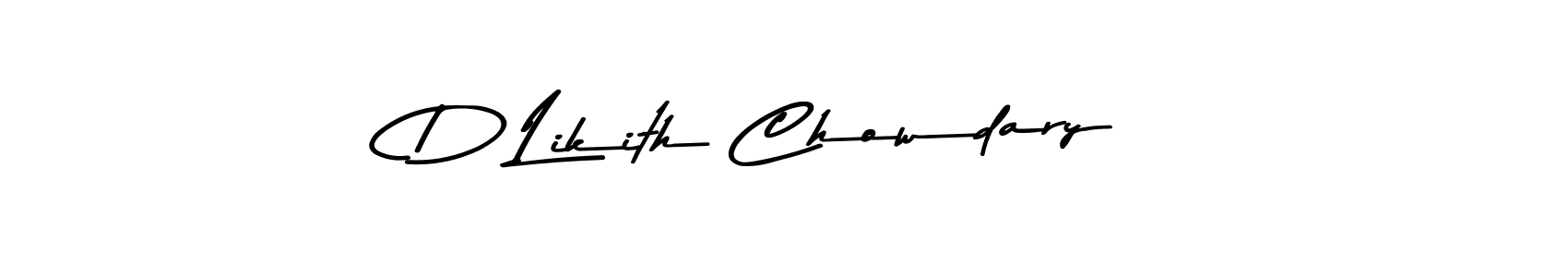 Use a signature maker to create a handwritten signature online. With this signature software, you can design (Asem Kandis PERSONAL USE) your own signature for name D Likith Chowdary. D Likith Chowdary signature style 9 images and pictures png