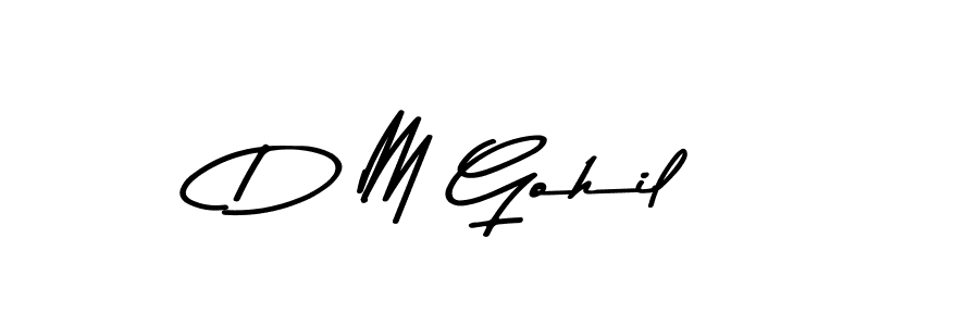 Use a signature maker to create a handwritten signature online. With this signature software, you can design (Asem Kandis PERSONAL USE) your own signature for name D M Gohil. D M Gohil signature style 9 images and pictures png