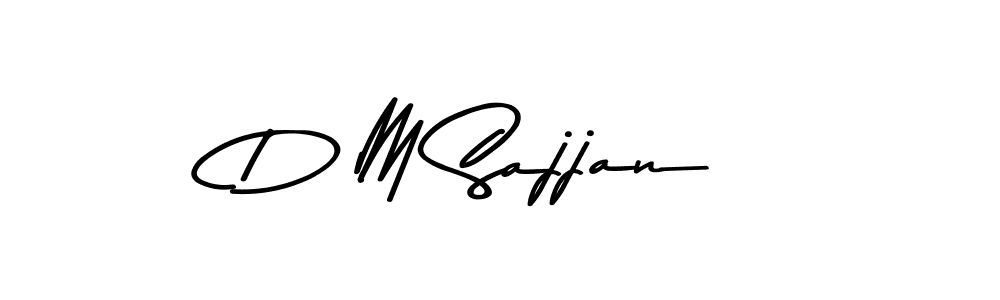 How to make D M Sajjan signature? Asem Kandis PERSONAL USE is a professional autograph style. Create handwritten signature for D M Sajjan name. D M Sajjan signature style 9 images and pictures png