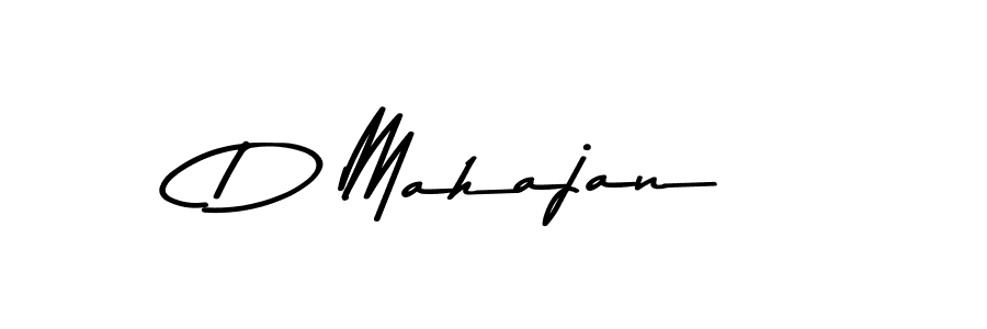 Make a beautiful signature design for name D Mahajan. With this signature (Asem Kandis PERSONAL USE) style, you can create a handwritten signature for free. D Mahajan signature style 9 images and pictures png