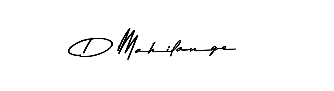 Create a beautiful signature design for name D Mahilange. With this signature (Asem Kandis PERSONAL USE) fonts, you can make a handwritten signature for free. D Mahilange signature style 9 images and pictures png