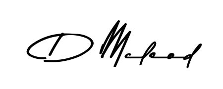 Enhance your business communications with D Mcleod signature in Asem Kandis PERSONAL USE lettering. Clean, modern, and universally compatible. D Mcleod signature style 9 images and pictures png