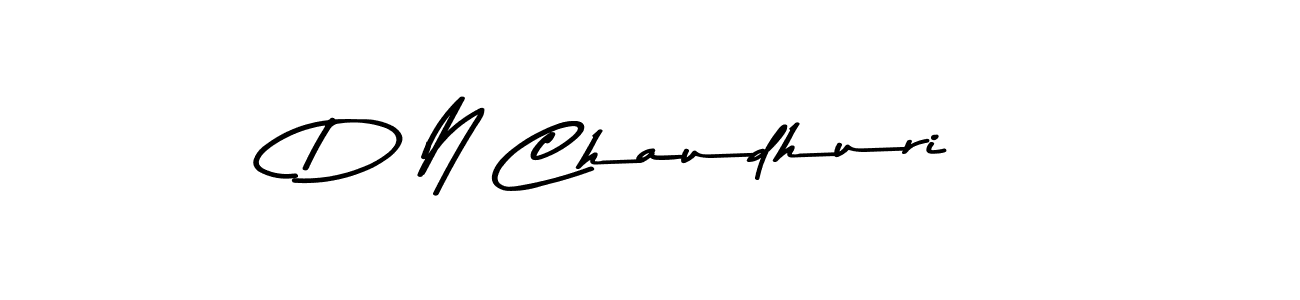 Make a beautiful signature design for name D N Chaudhuri. With this signature (Asem Kandis PERSONAL USE) style, you can create a handwritten signature for free. D N Chaudhuri signature style 9 images and pictures png