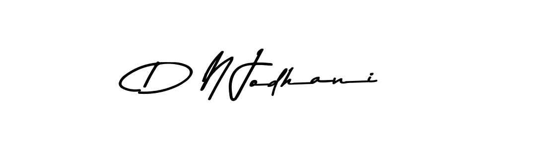 The best way (Asem Kandis PERSONAL USE) to make a short signature is to pick only two or three words in your name. The name D N Jodhani include a total of six letters. For converting this name. D N Jodhani signature style 9 images and pictures png