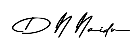 You should practise on your own different ways (Asem Kandis PERSONAL USE) to write your name (D N Naidu) in signature. Don't let someone else do it for you. D N Naidu signature style 9 images and pictures png