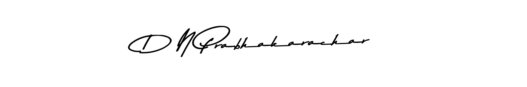 How to make D N Prabhakarachar name signature. Use Asem Kandis PERSONAL USE style for creating short signs online. This is the latest handwritten sign. D N Prabhakarachar signature style 9 images and pictures png