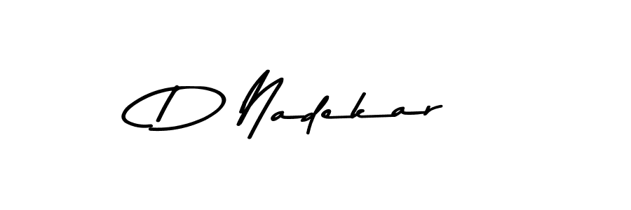 Design your own signature with our free online signature maker. With this signature software, you can create a handwritten (Asem Kandis PERSONAL USE) signature for name D Nadekar. D Nadekar signature style 9 images and pictures png