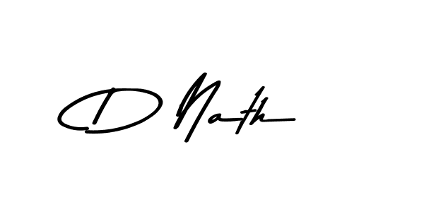 How to make D Nath name signature. Use Asem Kandis PERSONAL USE style for creating short signs online. This is the latest handwritten sign. D Nath signature style 9 images and pictures png