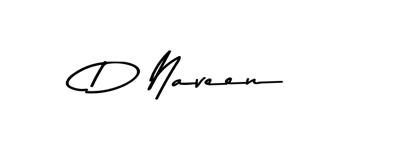 How to make D Naveen name signature. Use Asem Kandis PERSONAL USE style for creating short signs online. This is the latest handwritten sign. D Naveen signature style 9 images and pictures png