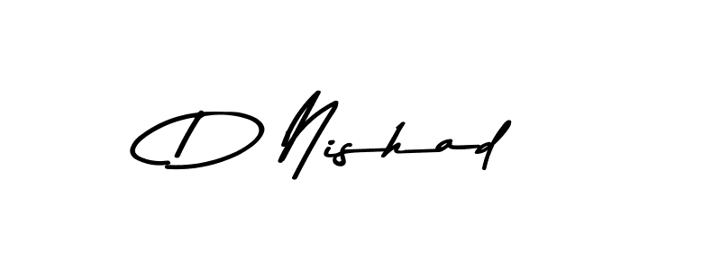 The best way (Asem Kandis PERSONAL USE) to make a short signature is to pick only two or three words in your name. The name D Nishad include a total of six letters. For converting this name. D Nishad signature style 9 images and pictures png