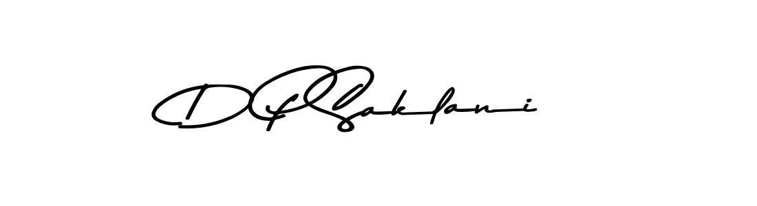 D P Saklani stylish signature style. Best Handwritten Sign (Asem Kandis PERSONAL USE) for my name. Handwritten Signature Collection Ideas for my name D P Saklani. D P Saklani signature style 9 images and pictures png