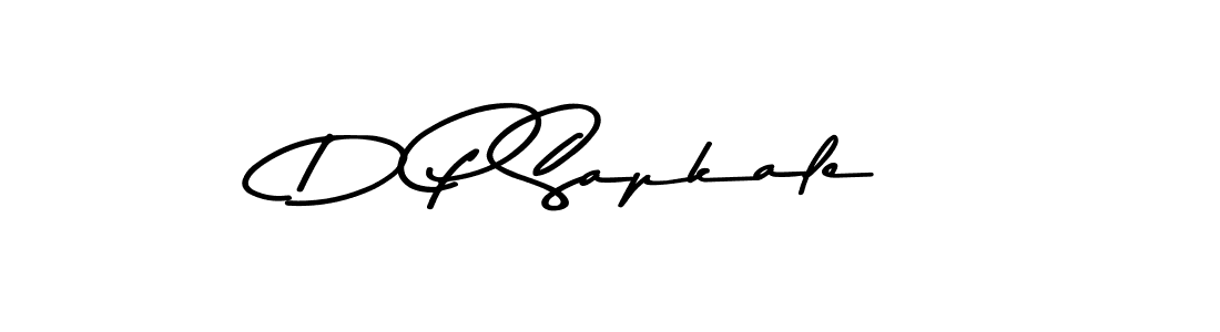 Create a beautiful signature design for name D P Sapkale. With this signature (Asem Kandis PERSONAL USE) fonts, you can make a handwritten signature for free. D P Sapkale signature style 9 images and pictures png