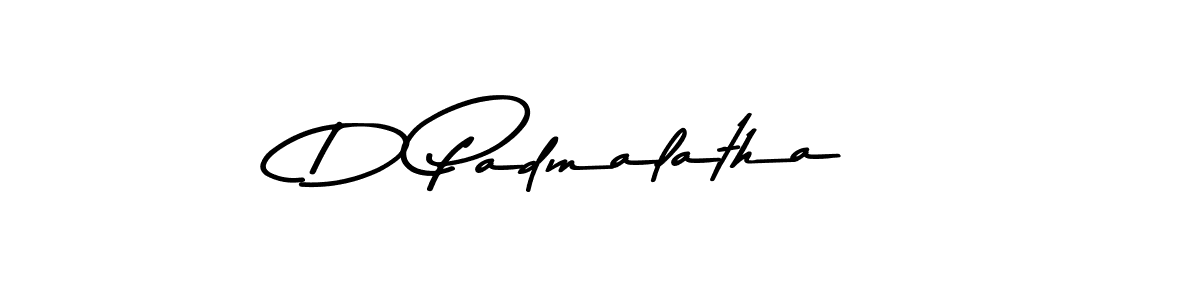 The best way (Asem Kandis PERSONAL USE) to make a short signature is to pick only two or three words in your name. The name D Padmalatha include a total of six letters. For converting this name. D Padmalatha signature style 9 images and pictures png