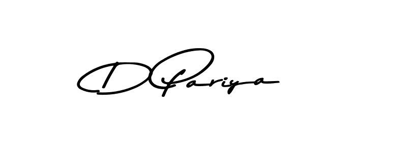 How to make D Pariya signature? Asem Kandis PERSONAL USE is a professional autograph style. Create handwritten signature for D Pariya name. D Pariya signature style 9 images and pictures png