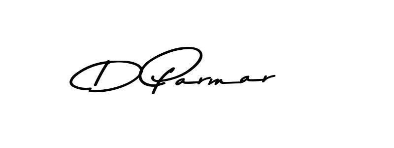 Create a beautiful signature design for name D Parmar. With this signature (Asem Kandis PERSONAL USE) fonts, you can make a handwritten signature for free. D Parmar signature style 9 images and pictures png