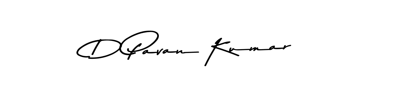 Make a beautiful signature design for name D Pavan Kumar. With this signature (Asem Kandis PERSONAL USE) style, you can create a handwritten signature for free. D Pavan Kumar signature style 9 images and pictures png
