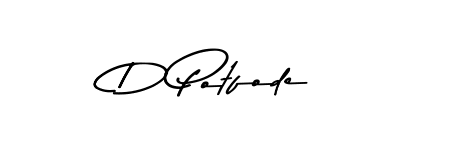 Make a beautiful signature design for name D Potfode. With this signature (Asem Kandis PERSONAL USE) style, you can create a handwritten signature for free. D Potfode signature style 9 images and pictures png