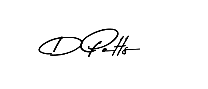 Make a beautiful signature design for name D Potts. With this signature (Asem Kandis PERSONAL USE) style, you can create a handwritten signature for free. D Potts signature style 9 images and pictures png