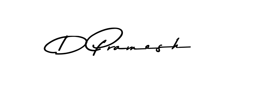 How to make D Pramesh name signature. Use Asem Kandis PERSONAL USE style for creating short signs online. This is the latest handwritten sign. D Pramesh signature style 9 images and pictures png