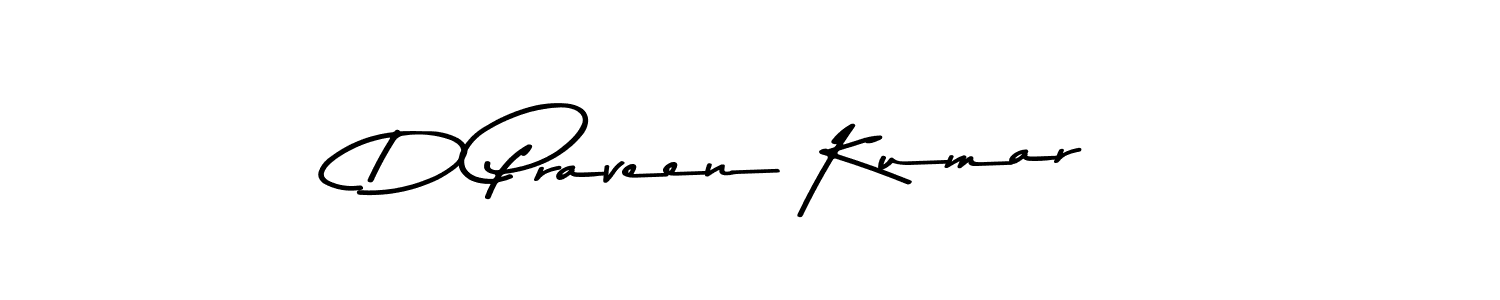 Asem Kandis PERSONAL USE is a professional signature style that is perfect for those who want to add a touch of class to their signature. It is also a great choice for those who want to make their signature more unique. Get D Praveen Kumar name to fancy signature for free. D Praveen Kumar signature style 9 images and pictures png