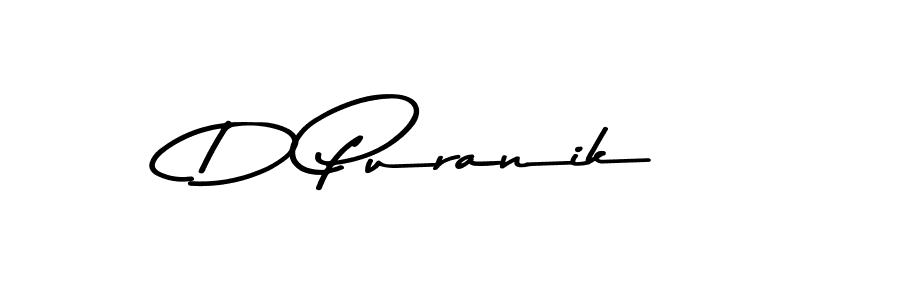 Make a beautiful signature design for name D Puranik. With this signature (Asem Kandis PERSONAL USE) style, you can create a handwritten signature for free. D Puranik signature style 9 images and pictures png