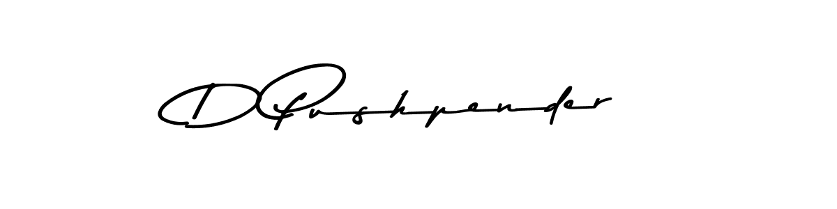 Also we have D Pushpender name is the best signature style. Create professional handwritten signature collection using Asem Kandis PERSONAL USE autograph style. D Pushpender signature style 9 images and pictures png