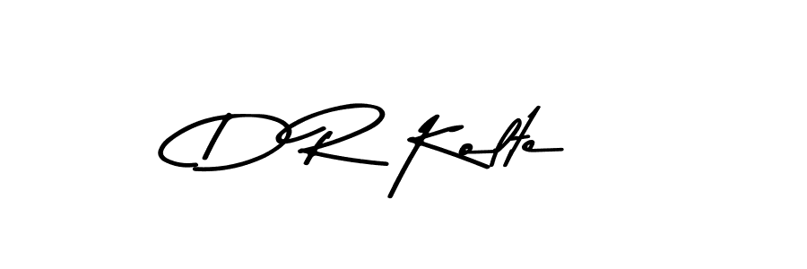 Use a signature maker to create a handwritten signature online. With this signature software, you can design (Asem Kandis PERSONAL USE) your own signature for name D R Kolte. D R Kolte signature style 9 images and pictures png