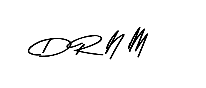 How to make D R N M name signature. Use Asem Kandis PERSONAL USE style for creating short signs online. This is the latest handwritten sign. D R N M signature style 9 images and pictures png