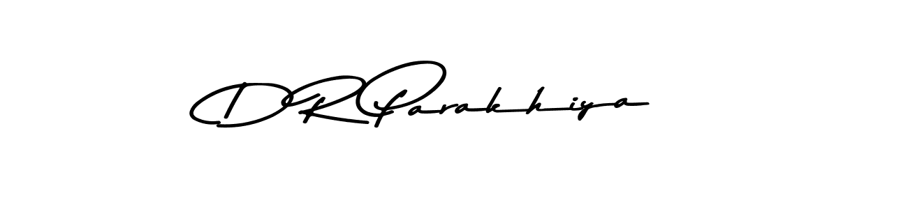 Make a beautiful signature design for name D R Parakhiya. With this signature (Asem Kandis PERSONAL USE) style, you can create a handwritten signature for free. D R Parakhiya signature style 9 images and pictures png