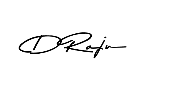 How to make D Raju name signature. Use Asem Kandis PERSONAL USE style for creating short signs online. This is the latest handwritten sign. D Raju signature style 9 images and pictures png