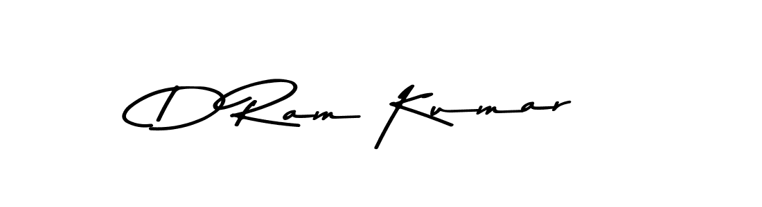 Create a beautiful signature design for name D Ram Kumar. With this signature (Asem Kandis PERSONAL USE) fonts, you can make a handwritten signature for free. D Ram Kumar signature style 9 images and pictures png