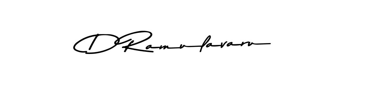 How to make D Ramulavaru name signature. Use Asem Kandis PERSONAL USE style for creating short signs online. This is the latest handwritten sign. D Ramulavaru signature style 9 images and pictures png