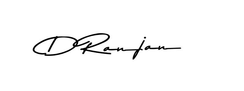 Create a beautiful signature design for name D Ranjan. With this signature (Asem Kandis PERSONAL USE) fonts, you can make a handwritten signature for free. D Ranjan signature style 9 images and pictures png