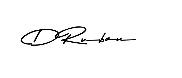 Create a beautiful signature design for name D Ruban. With this signature (Asem Kandis PERSONAL USE) fonts, you can make a handwritten signature for free. D Ruban signature style 9 images and pictures png