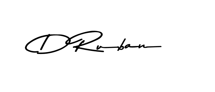 Create a beautiful signature design for name D Ruban. With this signature (Asem Kandis PERSONAL USE) fonts, you can make a handwritten signature for free. D Ruban signature style 9 images and pictures png