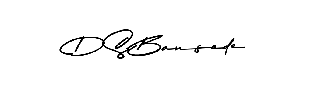 Create a beautiful signature design for name D S Bansode. With this signature (Asem Kandis PERSONAL USE) fonts, you can make a handwritten signature for free. D S Bansode signature style 9 images and pictures png