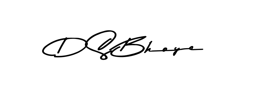 Create a beautiful signature design for name D S Bhoye. With this signature (Asem Kandis PERSONAL USE) fonts, you can make a handwritten signature for free. D S Bhoye signature style 9 images and pictures png