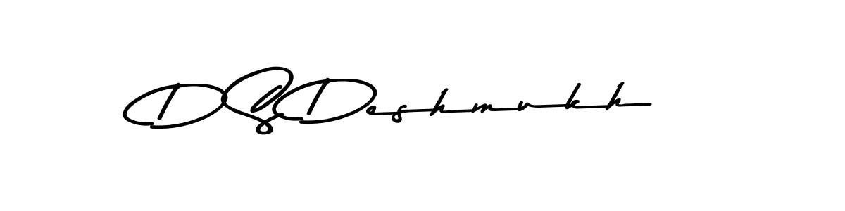 You should practise on your own different ways (Asem Kandis PERSONAL USE) to write your name (D S Deshmukh) in signature. don't let someone else do it for you. D S Deshmukh signature style 9 images and pictures png