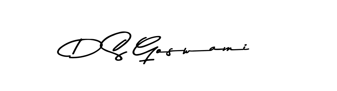 You should practise on your own different ways (Asem Kandis PERSONAL USE) to write your name (D S Goswami) in signature. don't let someone else do it for you. D S Goswami signature style 9 images and pictures png