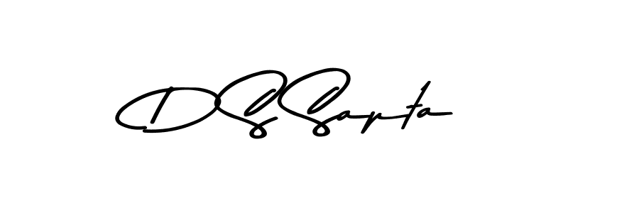 Create a beautiful signature design for name D S Sapta. With this signature (Asem Kandis PERSONAL USE) fonts, you can make a handwritten signature for free. D S Sapta signature style 9 images and pictures png